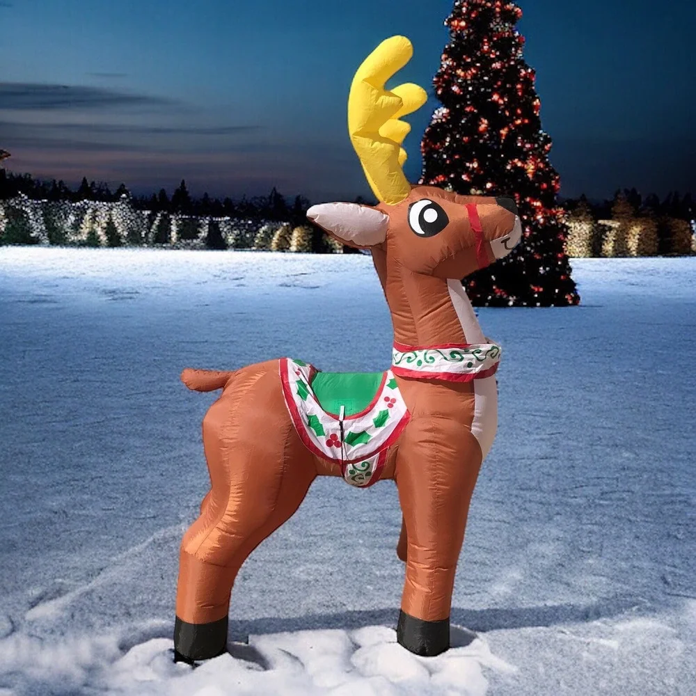 6 FT Christmas Inflatable Reindeer Blow up Outdoor Yard Decoration